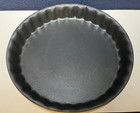Vintage Cousances France Cast Iron Enamel Quiche Tart Pie  26 Round Black