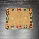 Antique Northeastern Native American Beaded Sewing Wallet Deer Skin Seed Beads