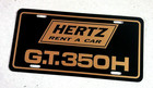 1966 Ford Gt350h  License Plate Car Tag 66 Shelby Hertz Mustang G t  350-h