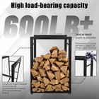40  Tall Metal Log Rack For Firewood Storage Holder Indoor   Outdoor Use