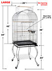 Large Open Play Top Bird Parrot Stand Cage For Cockatiel Cockatoo Caique Conure 