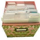 Anna Griffin Embossing Box   2 Sets From Cuttlebug  50 Embossers Can Fit 