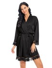 Women s Satin Robe Lace Silk Bride Bridesmaid Soft Kimono Bathrobe