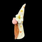 Sturdy Art Pottery Gnome Figurine    i   ll Praise You Anywhere    Flower Hearts As Is