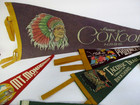 Lot Of 7 Vintage Late 1940s To Mid 1950s New England Pennants  Ma  5    Nh  2 