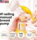 Harmony Manual Breast Pump  Compact Swiss Design With Personalfit Flex Shields A