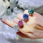 5-10ct D Color Vvs Moissanite Wedding Promise Ring 925 Sterling Silver