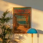 Vintage Surf Poster   Retro Beach Wall Art   70s Surfboard Coastal Summer Print