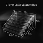 7 Layers Nail Polish Organizer Holder Rack  Clear Display Rack For Cosmetics Sun