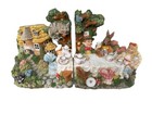 Alice In Wonderland Tea Party Bookends Smithsonian 6  vintage Set - Wow 