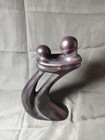 Vintage Handcarved Love Forever Abstract Stone Sculpture Lovers Statue Decor Art