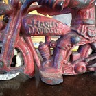 Vintage 1930s Hubley Cast Iron Harley Davidson Police Motorcycle  Toy Red 5 5   