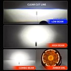 2x 6  Laser Led Motorcycle Driving Fog Spot Light Auxiliary Lamp White amber Drl
