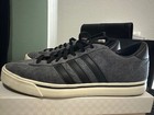 Adidas Men s Sneakers Gray Size 11 Demin Style Very Minor Usage Black Laces Neo 