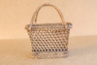 Children s Lunch Box Basket Antique Vintage Wood Wicker Harvest Crate 1950s
