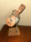 Vintage Taxidermy Stuffed Frog Playing Yukeleli Mexico Folk Art 5   