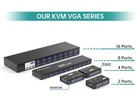  Switch 8 Port  8x1 Rackmount Kvm Switch Vga  Included 8 2-in-1 Kvm Cables   Wir