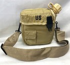 Us Military 2 Qt Collapsible Water Canteen   Cover Pouch Desert Tan W  Strap New