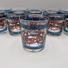Vtg 1970 s Set Of 11 Pepsi Cola Drinking Glasses Stain Glass Tiffany Style 10 Oz