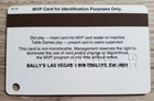 Bally s Casino Las Vegas Vintage Silver Embossed Mvp Slot Card