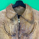 Vintage 1970   s East West Musical Instruments San Francisco Leather Jacket Brown 
