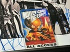 Motley Crue Promo Signed Framed Reprint Photo And Laminate Tour Pass