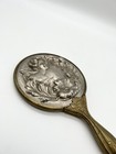 Antique Silverplate Vanity Handheld Mirror Art Nouveau Woman Female Figure