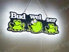 20 x8  Bvdweiser Beer Frog Led Lighted Sign 3d Vivid Print Neon Beer Lamp