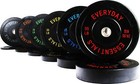 Olympic Bumper Plate Weight Plate With Steel Hub  Black Or Colored Set Home Gym