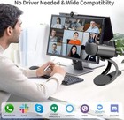 Usb Computer Microphone  Podcast Mic Desktop With Mute Button For Recording Str