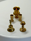 Dollhouse Miniature Artisan Val Tretters Lot 5 Polished Brass Vase-bell-cup 1 12