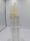 Vintage France Fait Main 4 Chamber Divided Clear Glass Liquor Decanter Bottle