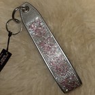Victoria s Secret Rhinestone Wristlet Strap Keychain In Silver
