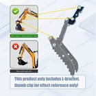 Single L-shaped Bracket   for Mini Excavator Three Holes Hydraulic Clip Thumb