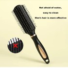 Round Hair Brush Boar Bristle Soft Hair Comb Womens Hair Styling Comb Portable
