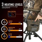 Heated Hunting Chair Adjustable Height 360   Swivel Blind Chair With Armrests