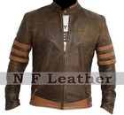 Xmen Xo Wolverine Logans Vintage Biker Style Real Cow Hide Leather Jacket
