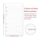  2 Pack  A6 Lined Refill Paper  200 Sheets 400 Pages Loose 200 Sheets  White 
