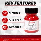Angelus Autumn Red 1oz Acrylic Leather Paint For Shoes Bags Sofa Customization