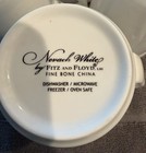 Set Of 4 Fitz   Floyd Nevaeh Bone China Beadedmugs 17oz Everydaywhite Cerp4-1154