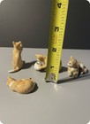 Vintage Lot Of 5 Miniature Porcelain Orange Tabby Cat Figurines   Unique   Cute 