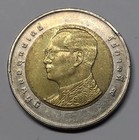 Thailand 2012 10 Baht Wat Arun Temple  Catalog   Y459 Bi-metallic Coin