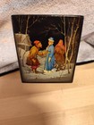 Vintage Russian Lacquer Hand Painted  Box   Snowmaiden   Fedoskino  f 