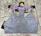 Nwt Girls 2 Pack Athletic Works Pink grey Sports Bras Size Large