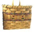 3 Vintage Wicker Wall Hanging Basket pocket Cottage Core  1 Is Signed  Unbranded