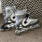 K2 Velocity 4 0 In-line Skates Rollerblades Women   s Size 7 Grey   Blue Nice 