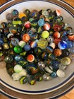 Vintage Glass Marbles Lot Swirl Cat Eye Mixed Assorted Collection Estate Sale