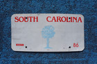 1986 South Carolina Blank Sample License Plate