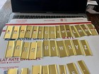 C h  Hanson Reusable 36wm22 Stencils 34 Piece Single Letter Sets  Brass  1 2 In