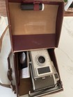 Vintage Polaroid J33 Land Camera W  Leather Case - Shutter Tested   Working 